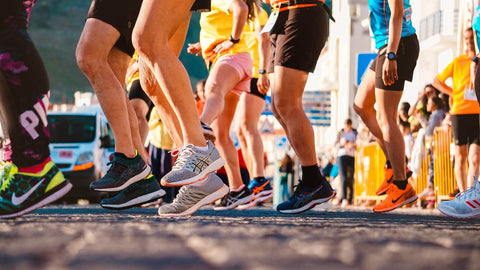 Marathon Running Race Through Vineyards