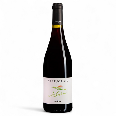 A bottle of "Les Cadoles" 2024 Beaujolais wine from the Maison Piron winery
