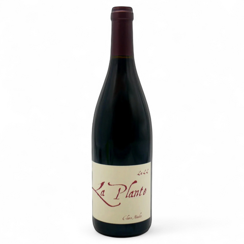 A bottle of La Plante 2025 Burgundy wine from the Naudin-Ferrand estate