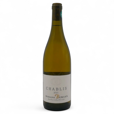 A bottle of 2022 Chablis Bersan wine from Domaine Bersan