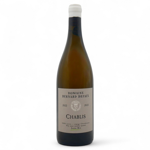Bouteille de vin Chablis Defaix sans soufre 2022 du domaine Vignerons de nature