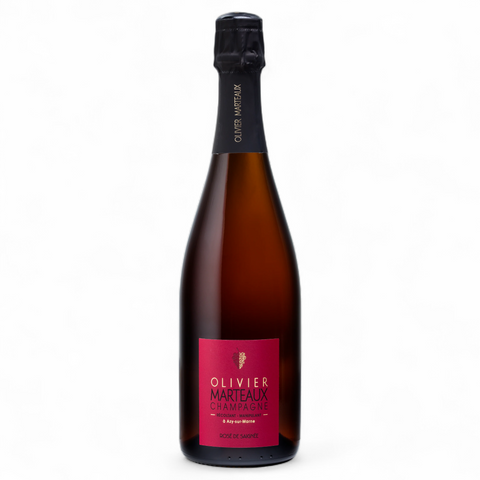 Bottle of Champagne Rosé de saignée wine from Champagne Olivier Marteaux