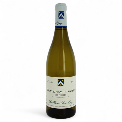 Bouteille de vin Chassagne Les Pierres 2021 du domaine Les Héritiers Saint-Genys