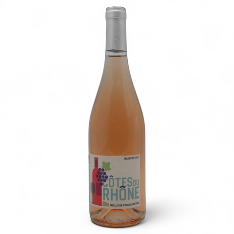 Bouteille de vin Côtes du Rhône rosé 2025 du domaine Estezargues