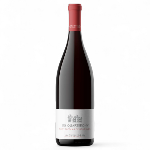 Bottle of Les Quarterons Saint-Nicolas-de-Bourgueil 2023 wine from the Xavier Amirault estate