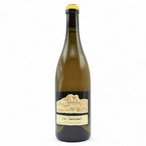 A bottle of Les Survivants 2021 wine from the Jean-François Ganevat winery