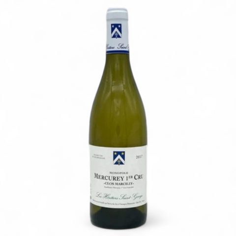 Bouteille de vin Mercurey 1er Cru "Clos Marcilly" Monopole Blanc 2018 du domaine Les Héritiers Saint-Genys