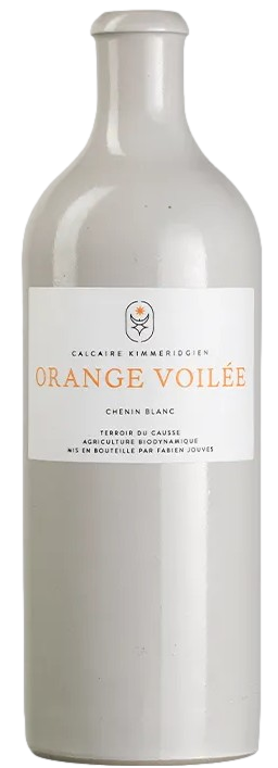 Cuvée Orange voilée bouteille en grès du domaine Mas Del Périé