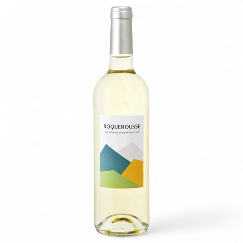 A bottle of Roquerousse Blanc 2024 wine from Château de Calavon
