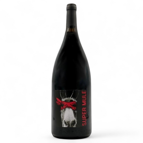 Bouteille de vin Super Mule rouge 2023 du domaine Jeff Carrel